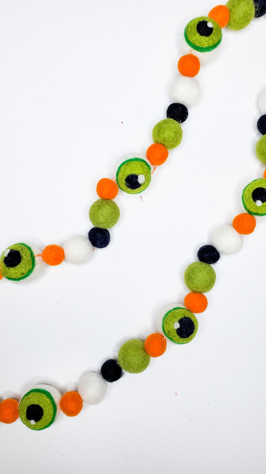 Green and Orange Monster Mash Garland